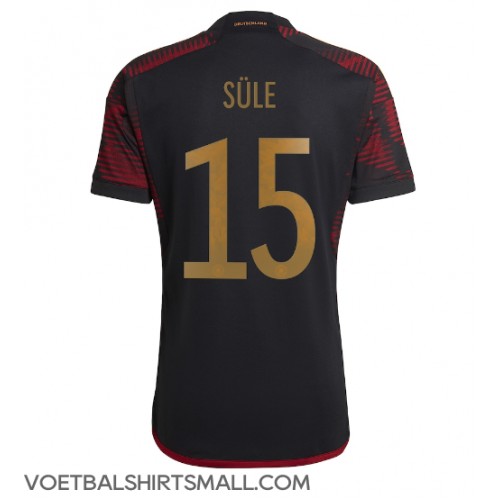 Duitsland Niklas Sule #15 Voetbalkleding Uitshirt WK 2022 Korte Mouwen